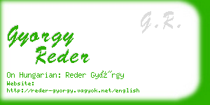 gyorgy reder business card